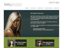 Tablet Screenshot of hairsalonsvancouver.com